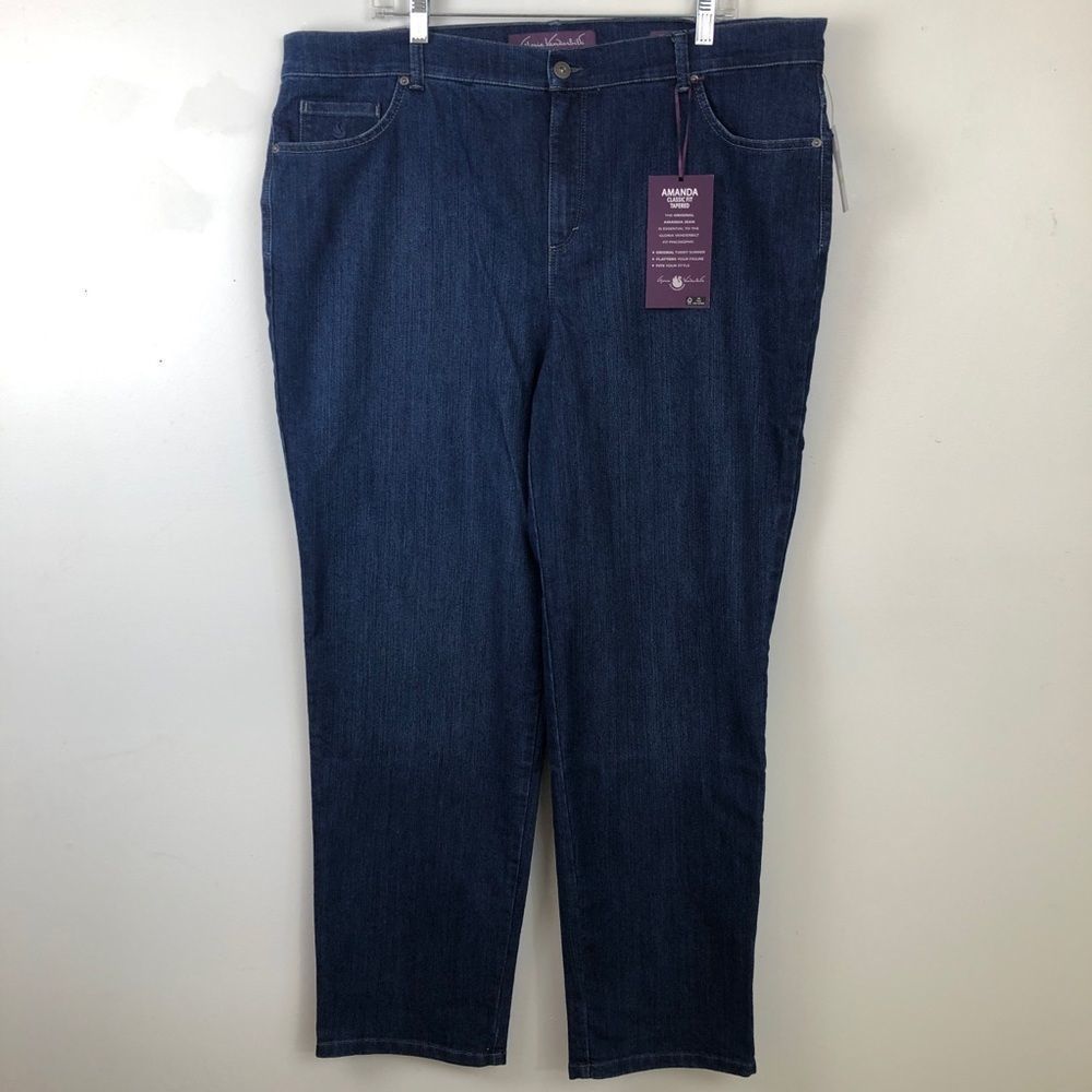 NWT Gloria Vanderbilt Amanda Size 18W Ultra Stretch Classic Tapered Jeans!!